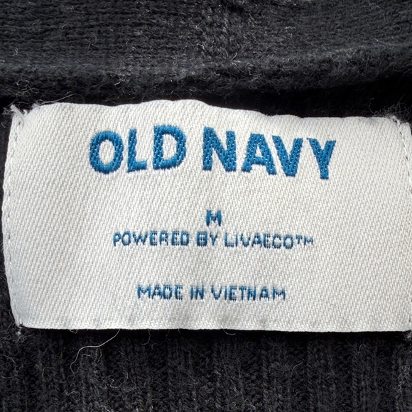 Old Navy Black Ribbed V-Neck Button Cardigan - Picture 2 of 2